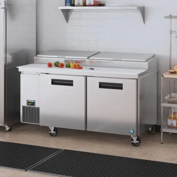 Hoshizaki freezer counter in a professional kitchen